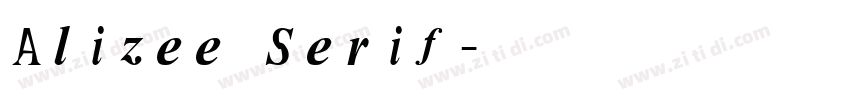 Alizee Serif字体转换